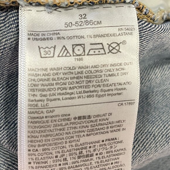 GAP Distressed Mid-Rise Skinny Jeans Size 32 Tall - Picture 4 of 16